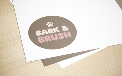 Bark & Brush Dog Grooming Logo Design