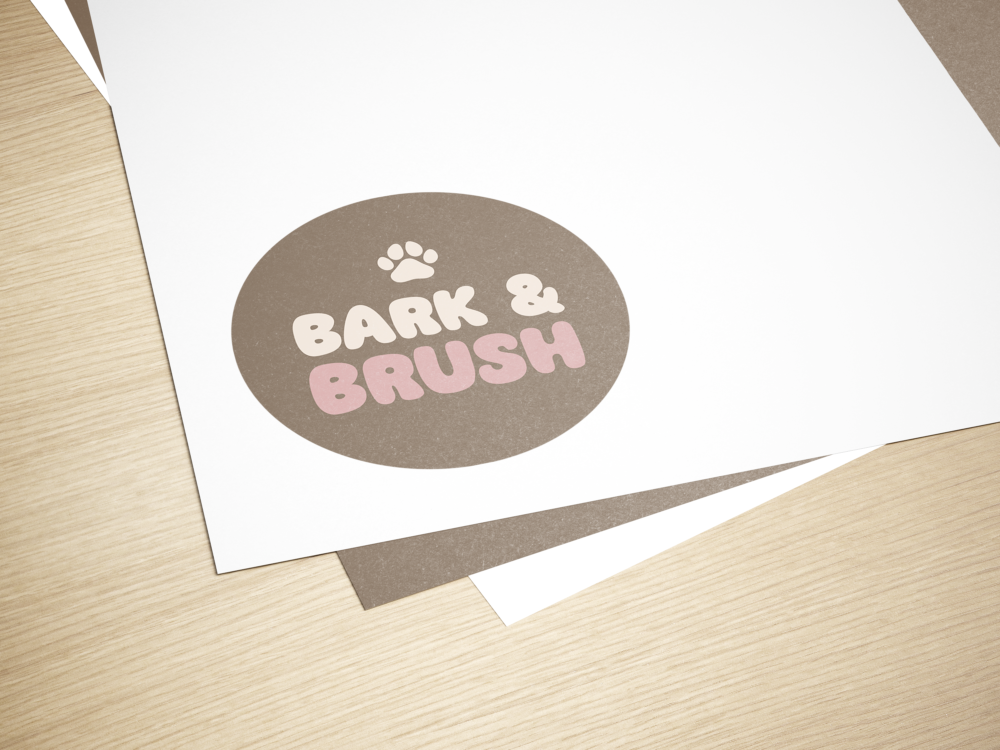 Bark & Brush Logo Design Mock-Up