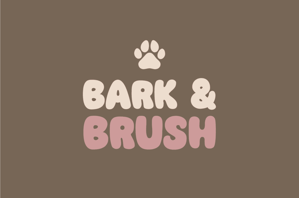 Bark & Brush Dog Grooming Logo Design