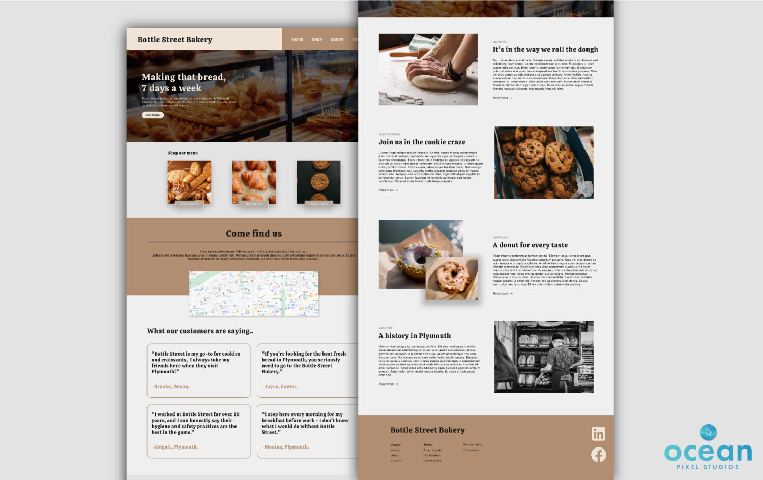 Bottle Street Bakery Website Design