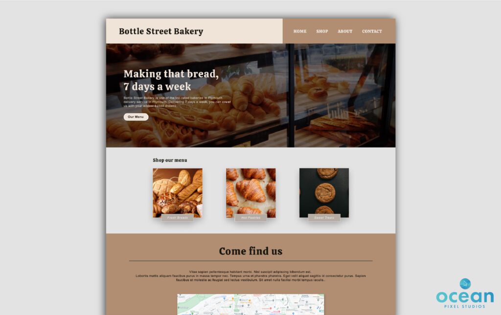 Bottle Street Bakery Website Design