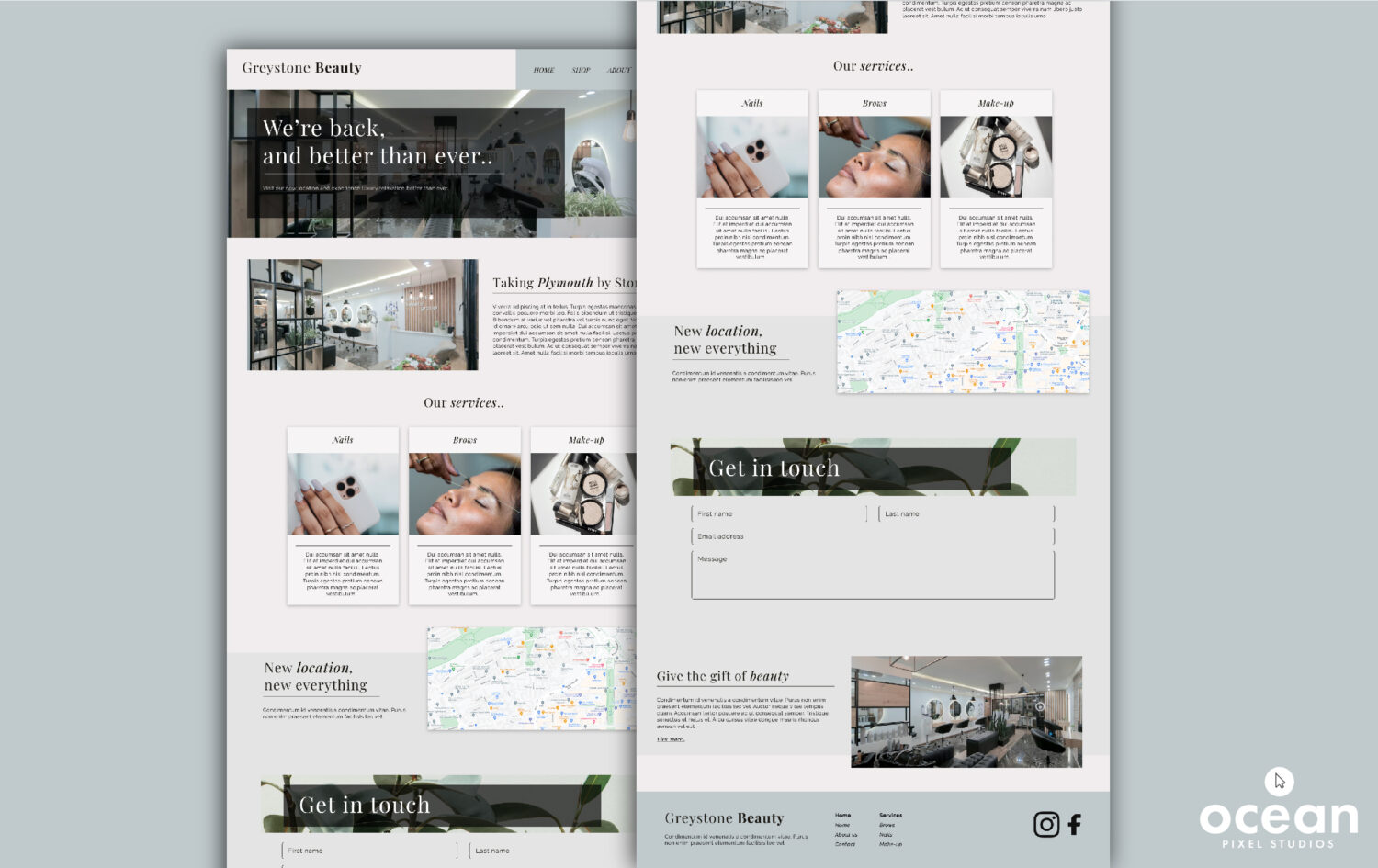 Greystone Beauty Website Design