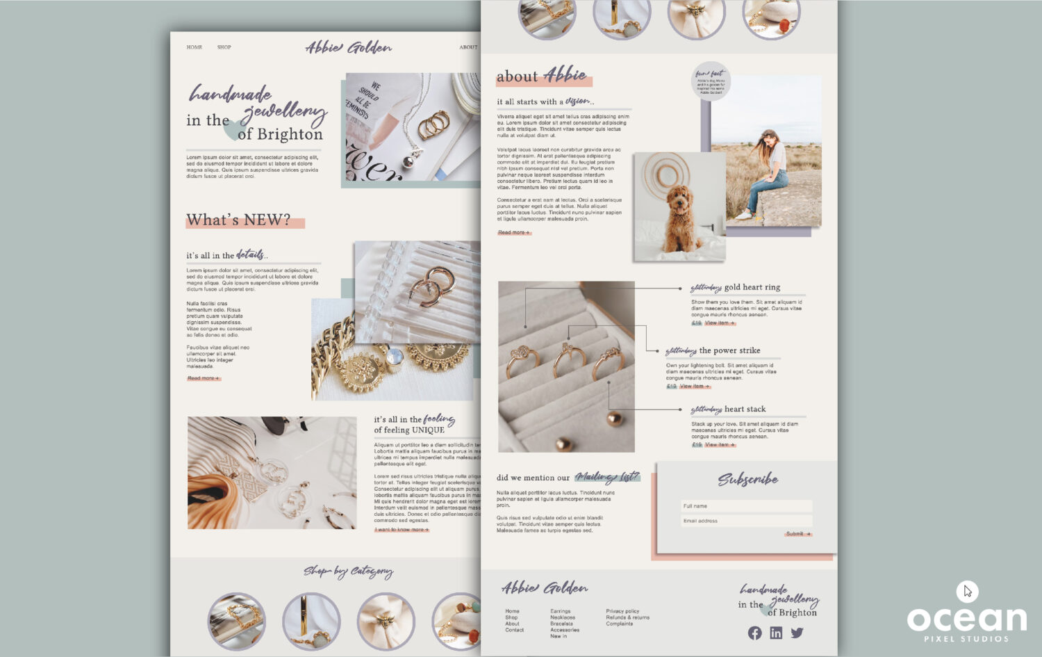 Abbie Golden Website Design