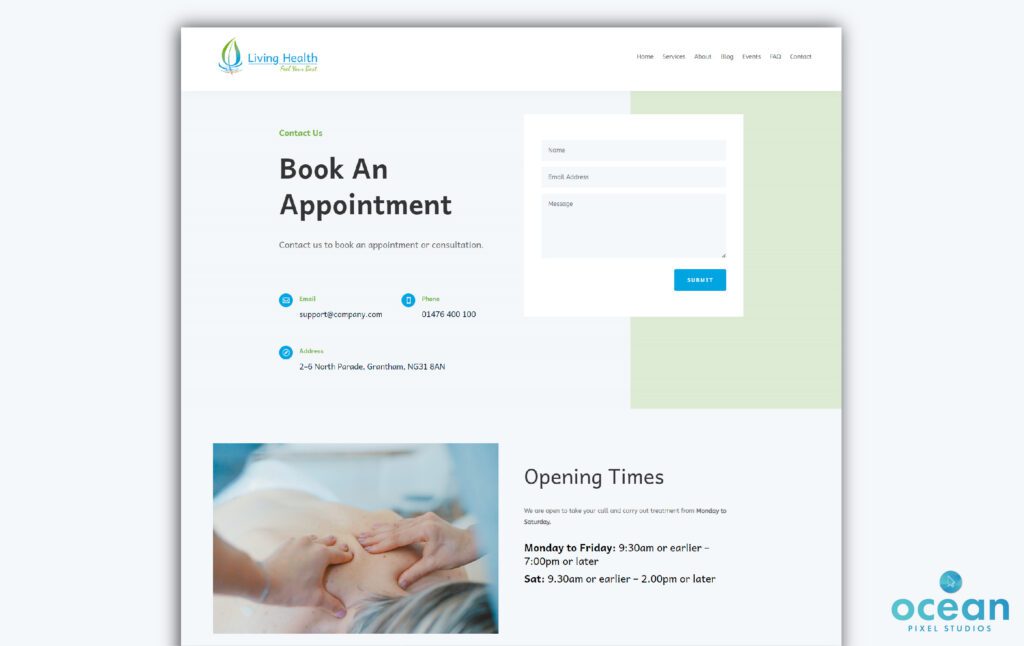 Living Health Website Design