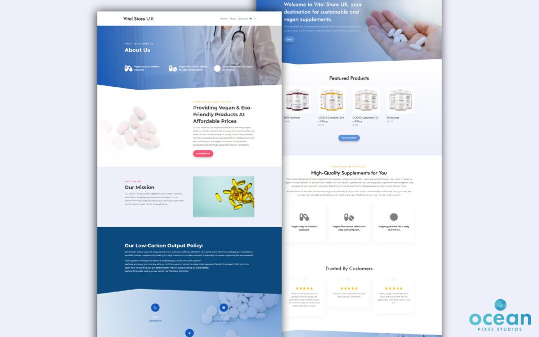Vital Store UK E-Commerce Website Design