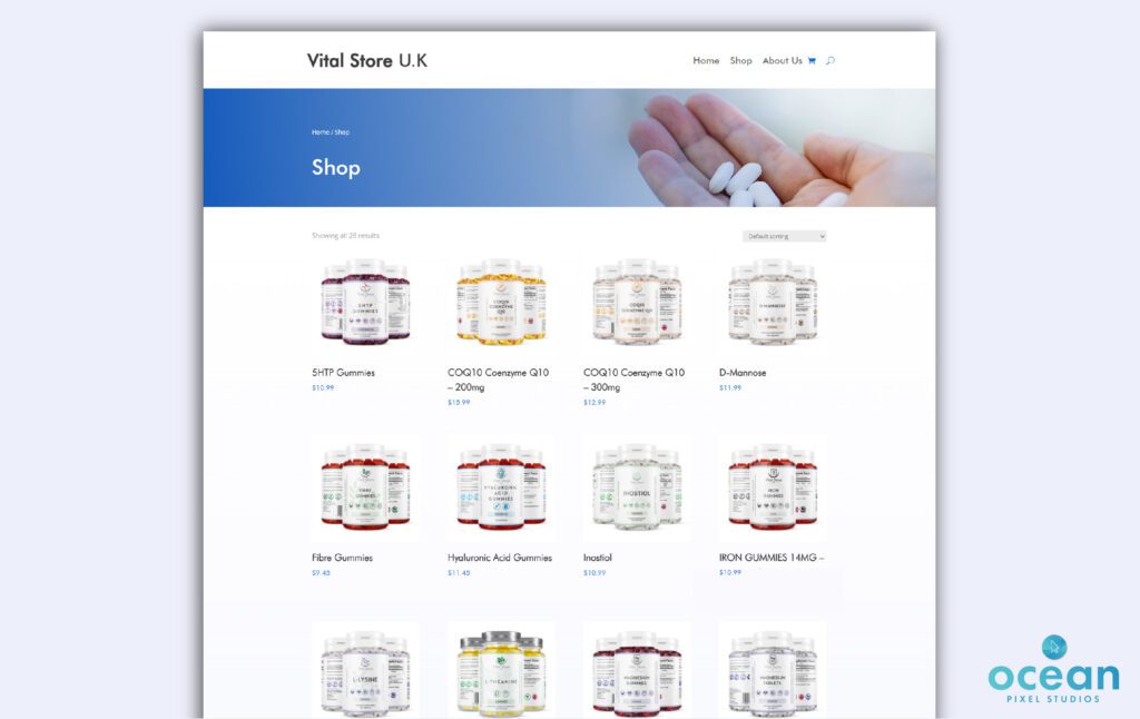 Vital Store E-commerce Website Design