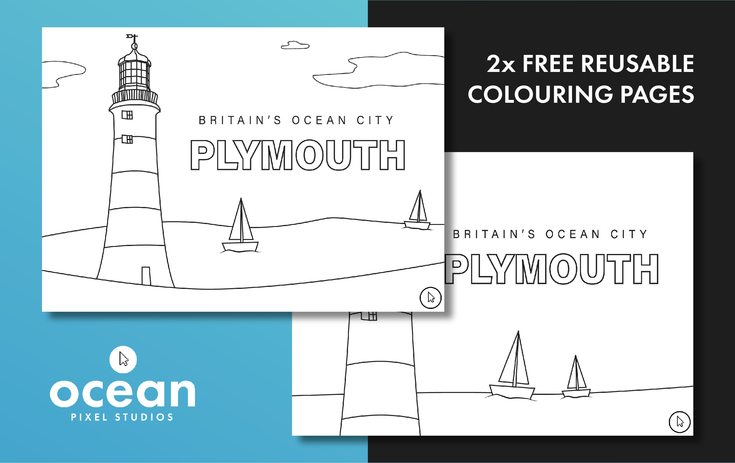 FREE Plymouth Hoe Colouring Pages