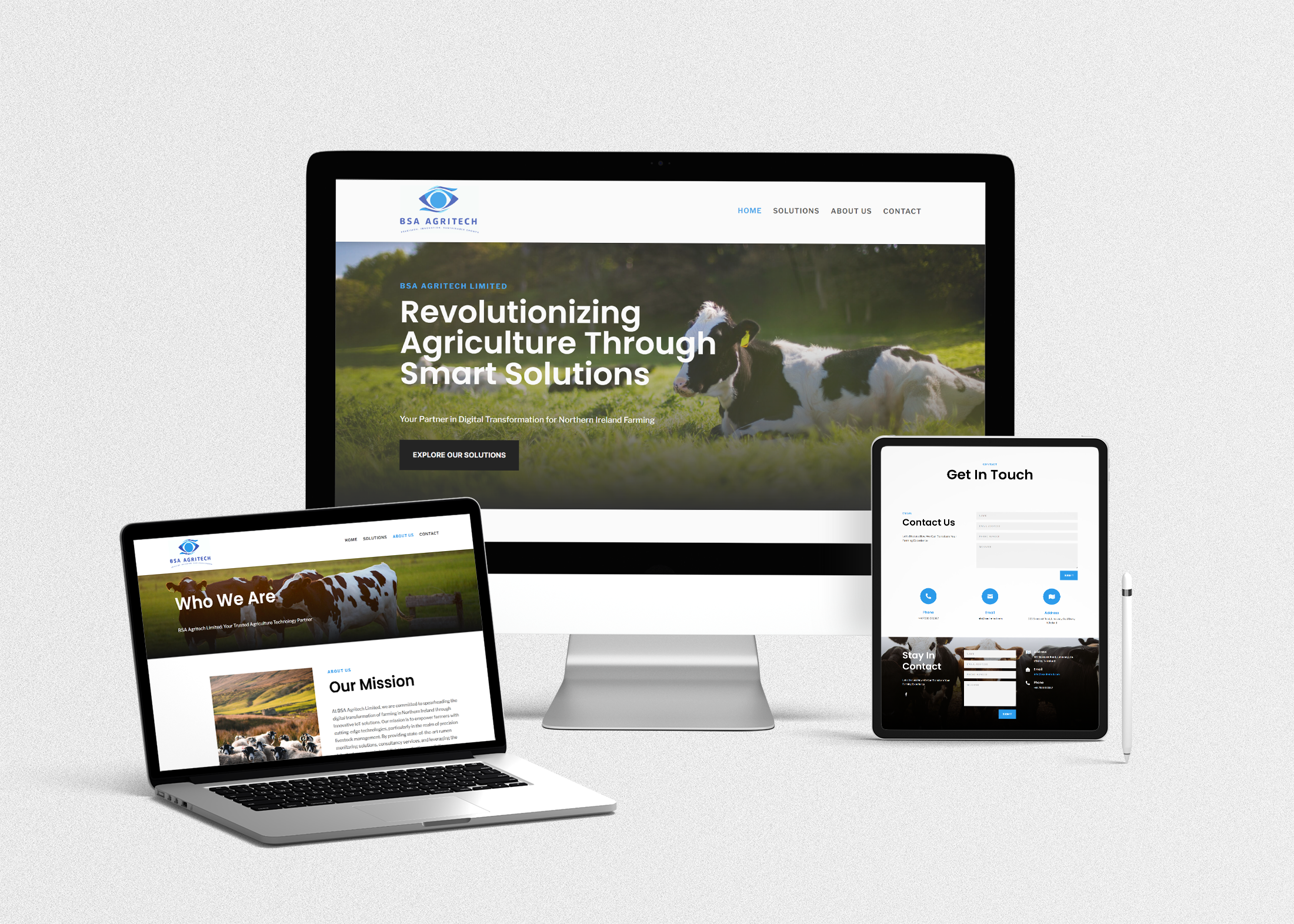 BSA Agritech Website Design Mockup