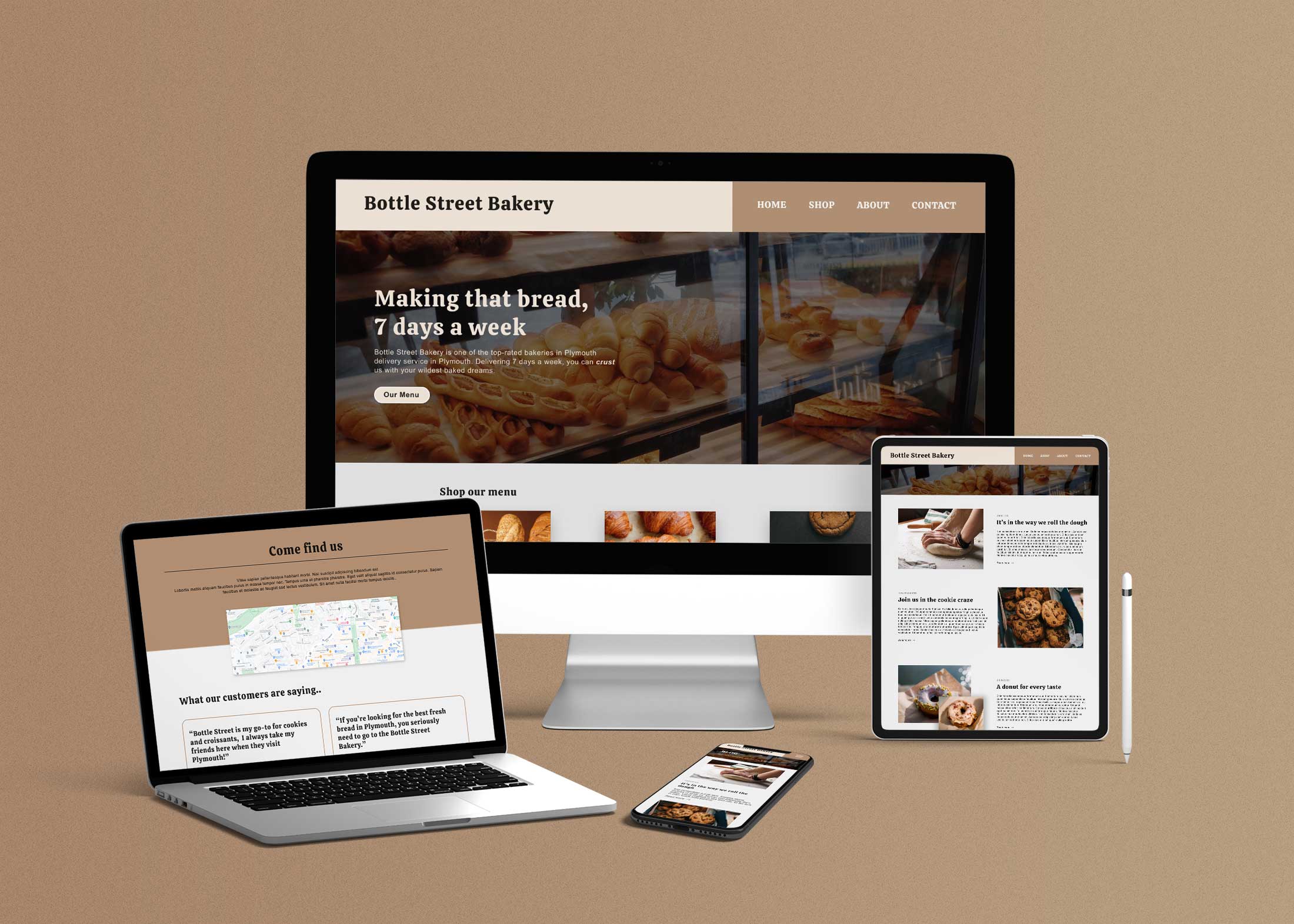 Bakery Website Design Mockup