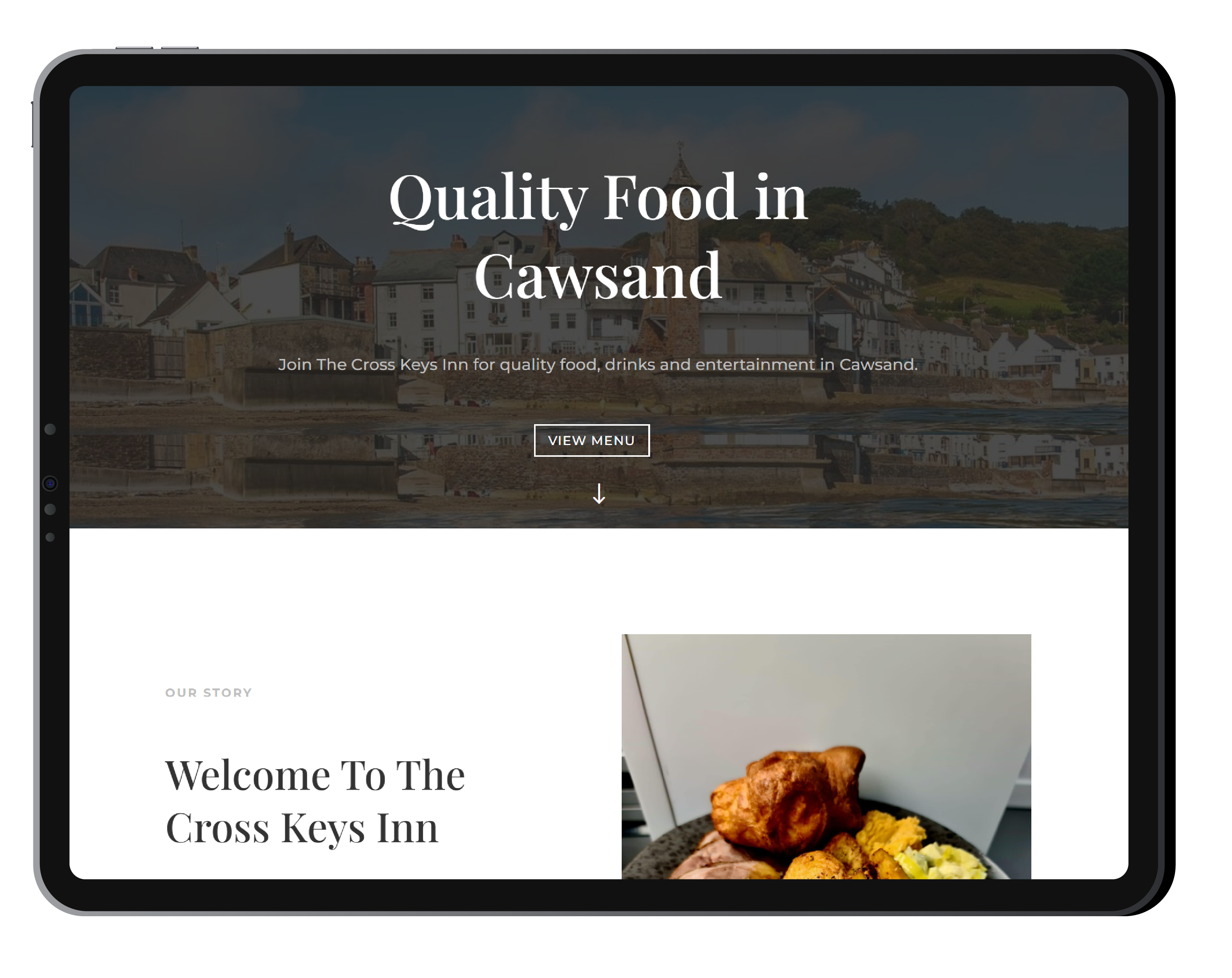 Cross Keys iPad Website Mockup