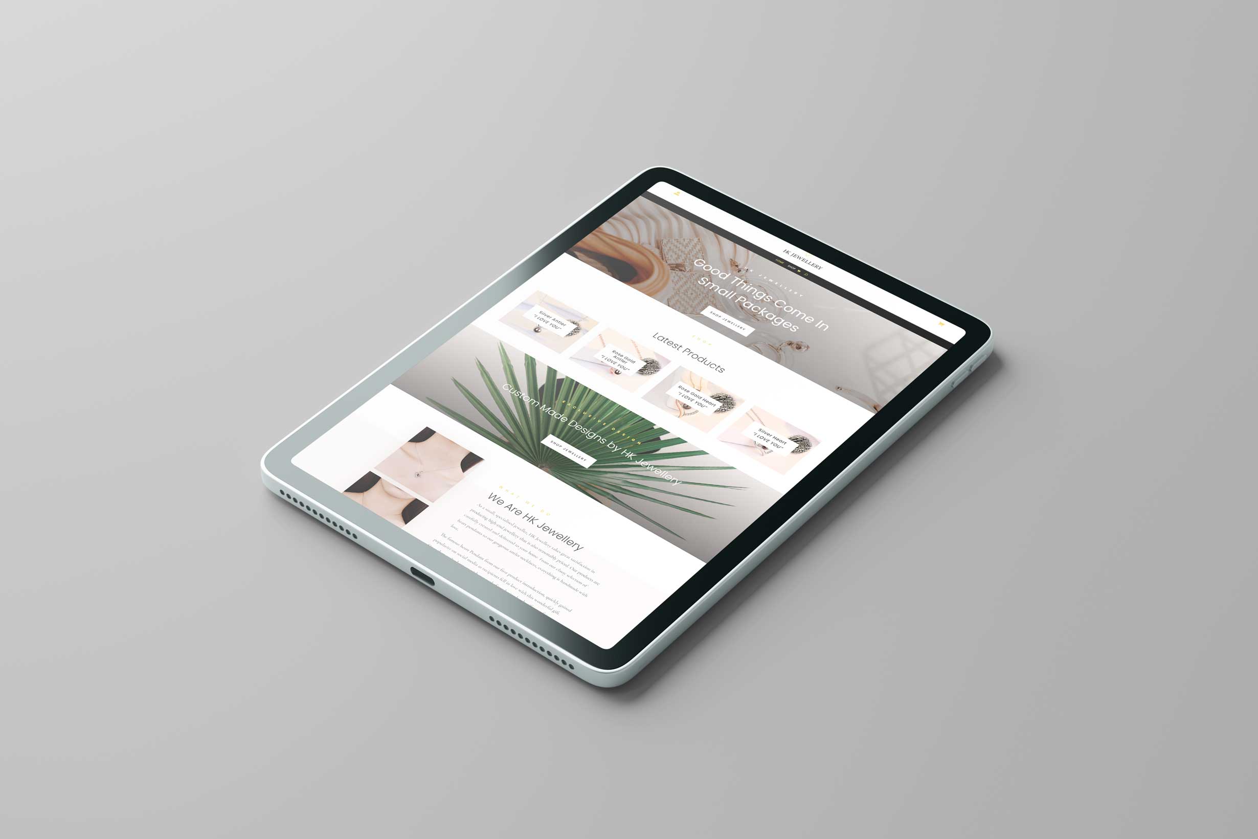 HK Jewellery iPad Website Mockup 2